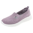thumbnail image 1 of Sngxgn Women s Flats Breathable Comfort Slip-on Light Weight Walking Shoes(Purple,38), 1 of 8