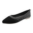 thumbnail image 1 of Sngxgn Women's Flats Shoes Ballet Flats Comfortable Flats Dressy(Black,39), 1 of 6