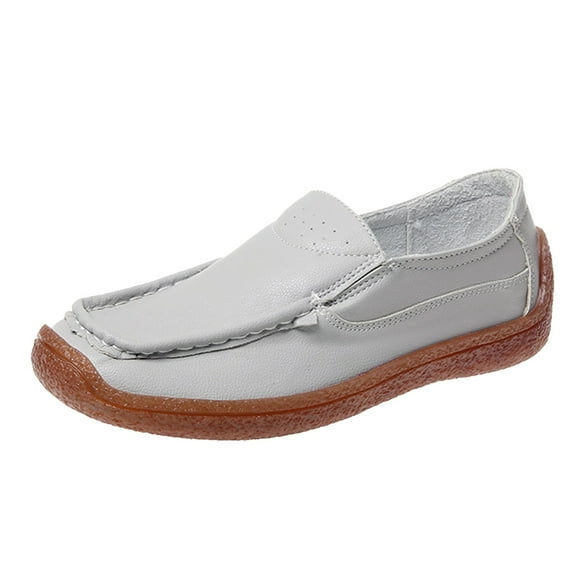 Sngxgn Women's Ballet Flat Slip On Flats Shoes Classic Flat Shoes Casual Dress Shoes Ballet Flat Walking Shoes(Grey,37)