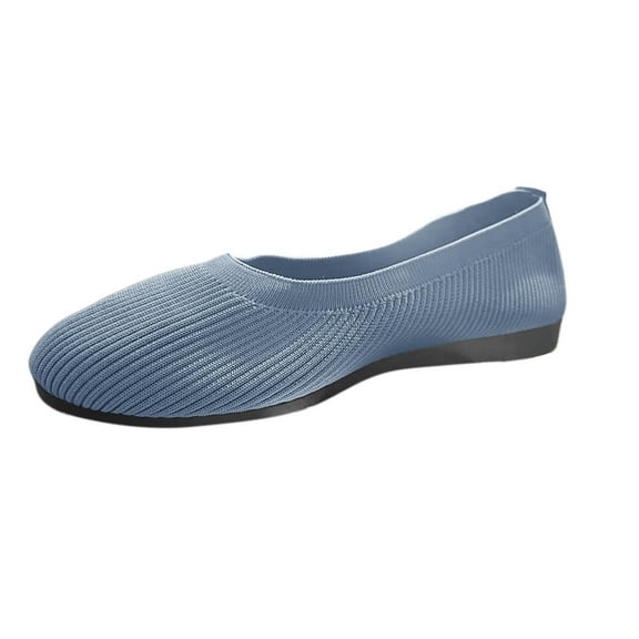 Sngxgn Women's Flats Shoes Ballet Flats Dress Shoes Comfortable Slip on Shoes for Women(Blue,39)