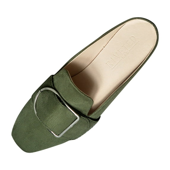 Sngxgn Women's Flats Shoes Ballet Flats Dress Shoes Comfortable Slip on Shoes for Women(Green,37)