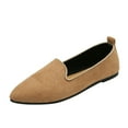 thumbnail image 1 of Sngxgn Women's Flats Shoes Ballet Flats Dress Shoes Comfortable Slip on Shoes for Women(Khaki,37), 1 of 8