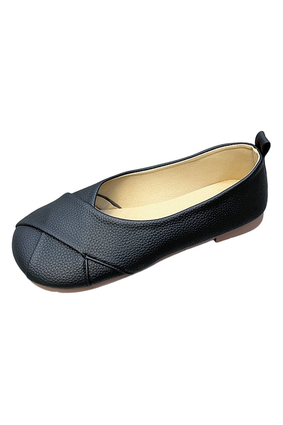 Women's Flats Shoes Ballet Flats Dress Shoes for Women Comfortable Slip on Shoes(Black,38)
