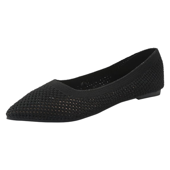 Sngxgn Women’s Flats Shoes Ballet Flats Dressy Comfortable(Black,39)