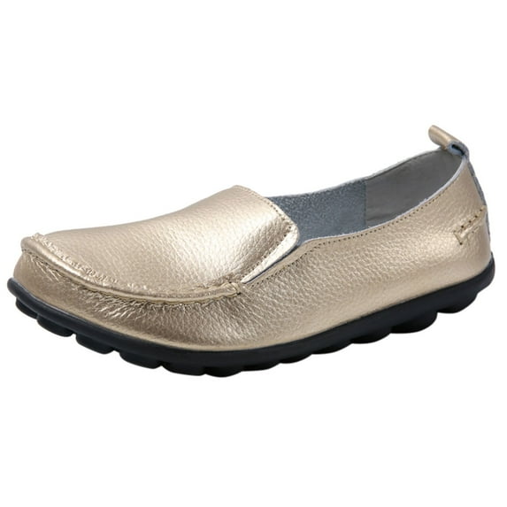 Sngxgn Women’s Flats Shoes Ballet Flats Dressy Comfortable(Gold,40)