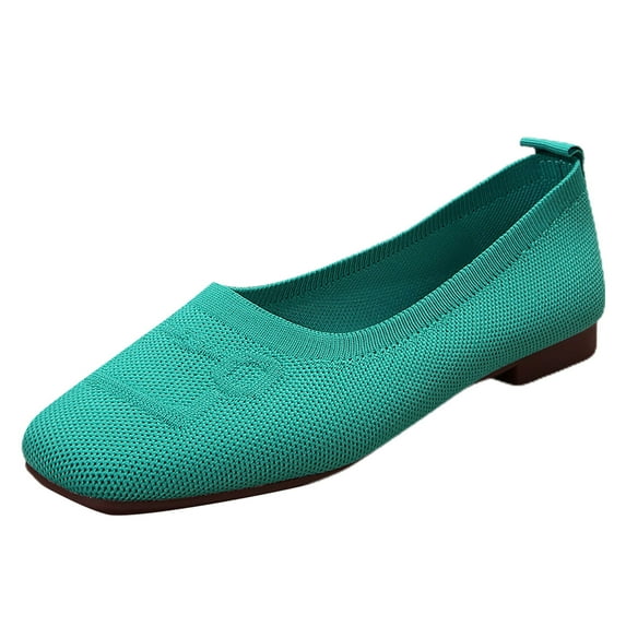 Sngxgn Women’s Flats Shoes Ballet Flats Dressy Comfortable(Green,37)