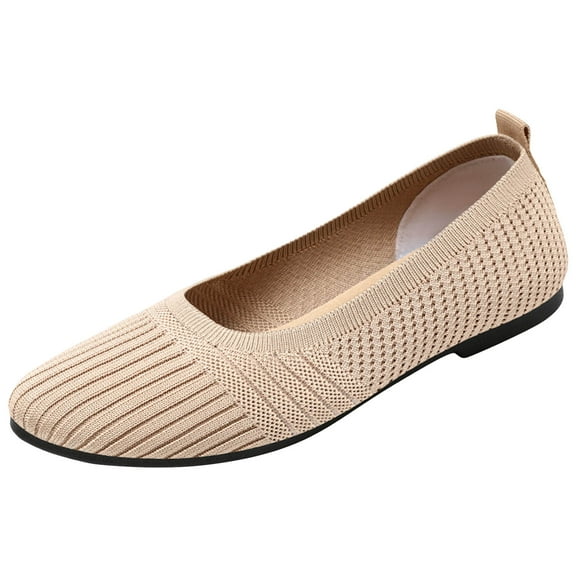Sngxgn Women's Flats Shoes Women Breathable Ballet Flats for Women Shoes for Women Flats Comfortable(Beige,40)
