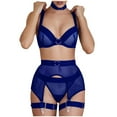 thumbnail image 1 of Sngxgn Women's Floral Lace Lingerie Bodysuit Mesh Sleepwear(Blue,L), 1 of 9