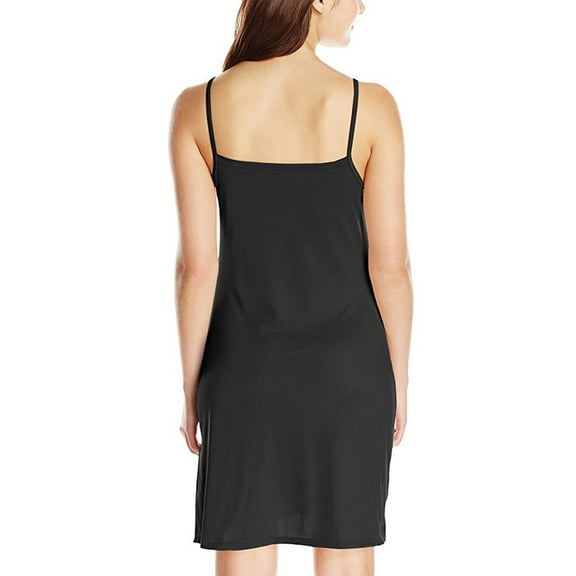 Sngxgn Women's Full Slip for Under Dresses Sexy Long Sleeveless Dress(Black,XXL)