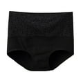 thumbnail image 1 of Sngxgn Women's High-Cut Panties Pack, High-Waisted Briefs,Cotton Underwear(Black,XL), 1 of 3