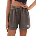 thumbnail image 1 of Sngxgn Women's High Waisted Running Shorts with Liner Workout Sports Shorts(Dark Gray,S), 1 of 4