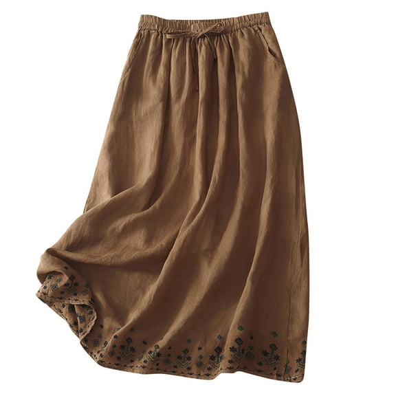 Sngxgn Women's High Waisted Skirts Tummy Control Pleated Skorts Skirts for Women Shorts(Brown,L)