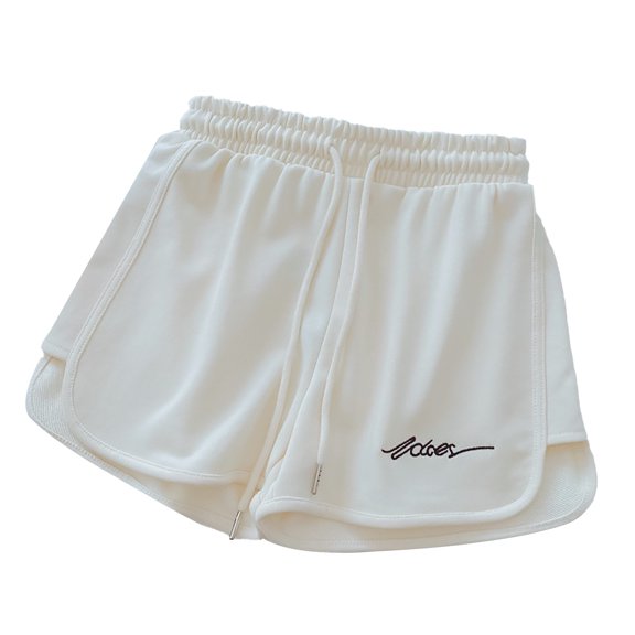 Sngxgn Women's High Waisted Stretchy Casual Shorts Casual Shorts(White,XL)