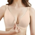 thumbnail image 1 of Sngxgn Women's Lace Bra Non Padded Underwire Unlined Bra Full Coverage Lace Bralette(Beige,L), 1 of 4
