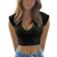 thumbnail image 1 of Sngxgn Women's Lace Tank Tops V Neck Camisole Soft Spaghetti Strap Cami Tops Loose Pajama Tops(Black,M), 1 of 7