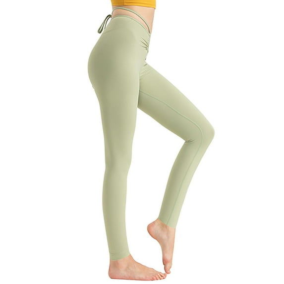 Sngxgn Women's Leggings Ankle Length Leggings for Women Stretch Leggings High Waist(Green,XL)