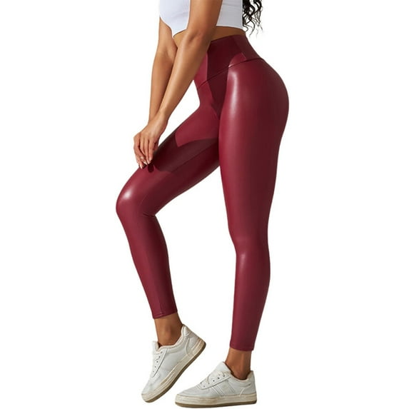 Sngxgn Women's Leggings Tights Leggings Pants(Red,XXL)