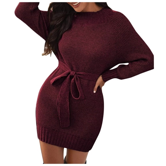 Sngxgn Women's Long Sleeve Ruched Bodycon Dress Square Neck Party Midi Dresses(,S)