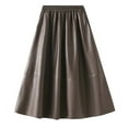 thumbnail image 1 of Sngxgn Women's Long Summer Fall Skirt Elegant High Waist Party Flared A-Line Midi Skirts(Coffee,One Size), 1 of 6