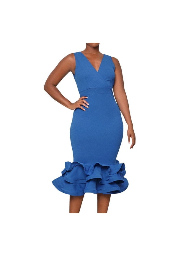 Women's Long Tank Maxi T-Shirt Summer Casual Dress(Blue,S)