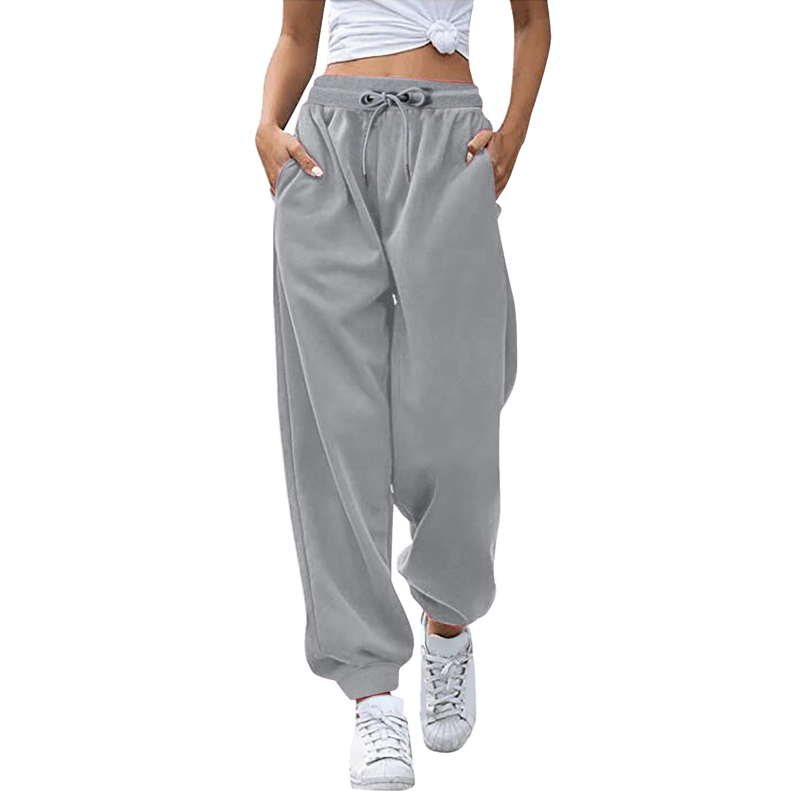 Coole Jogginghose Für Damen - Baggy Style Mit Hoher Taille & Warmem Fleece Für Herbst/Winter