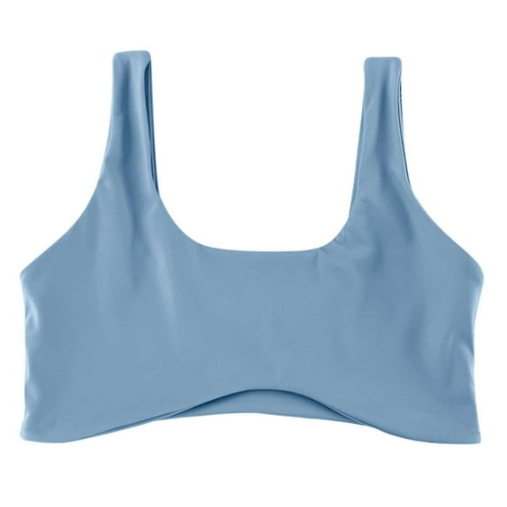 Sngxgn Women's Medium Support Cross Back Wirefree Yoga Sport Bra(Blue,XL)