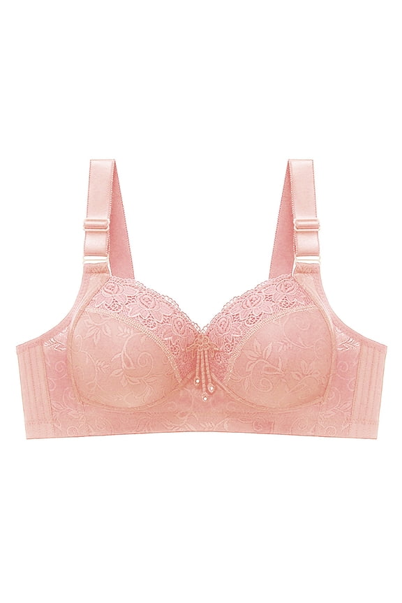 Women's No Side Effects Underarm-Smoothing Comfort Wireless Lightly Lined T-Shirt Bra(RD2,40)