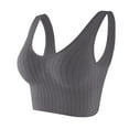 thumbnail image 1 of Sngxgn Women's No Side Effects Underarm and Back-Smoothing Comfort Wireless T-Shirt Bra(Grey,One Size), 1 of 2