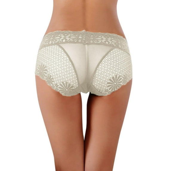 Sngxgn Women's Panties Pack, Classic Cotton Brief Underwear(Grey,L)