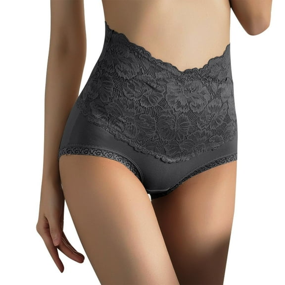 Sngxgn Women's Panties Smoothing Cotton Underwear(Black,L)