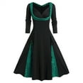 thumbnail image 1 of Sngxgn Women's Party Dress Bodycon Dresses Long Sleeve(Green,XXXXL), 1 of 7