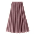 thumbnail image 1 of Sngxgn Women's Print Skirt Pleated A-Line Swing Midi Skirts(Red,One Size), 1 of 3