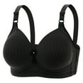 thumbnail image 1 of Sngxgn Women's Pure Comfort Wireless Lace Longline Bralette(Black,52), 1 of 3