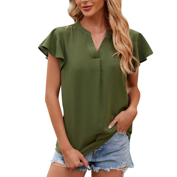 Sngxgn Women's Relaxed-Fit Short-Sleeve Scoopneck Tee(AG,XL)