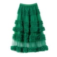 thumbnail image 1 of Sngxgn Women's Ribbed Bodycon Skirt Elastic High Waist Pencil Short Mini Skirt(Green,One Size), 1 of 7