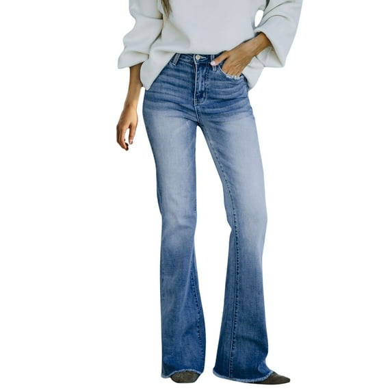 Sngxgn Women’s Ripped Denim Comfortable and Flattering High Waist(A,L)