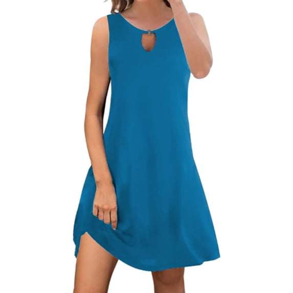 Sngxgn Women's Ruched Bodycon Dress Long Sleeve Front Drape Crew Neck Midi Dress(Blue,XL)