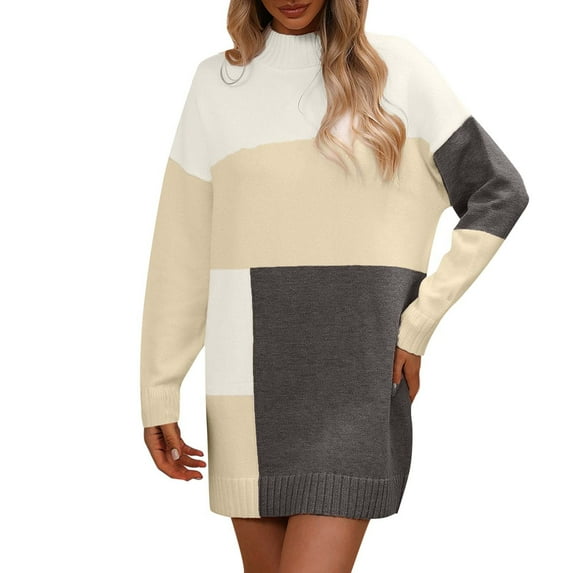 Sngxgn Women's Ruched Bodycon Dress Long Sleeve Front Drape Crew Neck Midi Dress(White,S)