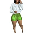 thumbnail image 1 of Sngxgn Women's Running Shorts Elastic High Waisted Shorts Pocket Sporty Workout Shorts Gym Shorts(Green,L), 1 of 6