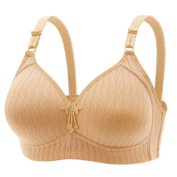 Sngxgn Women's S uper Soft Bra Underwire Lightly Lined T-Shirt Bra(Yellow,50)