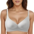thumbnail image 1 of Sngxgn Women's S uper Soft Wireless Lightly Lined Comfort Bra(Grey,L), 1 of 5