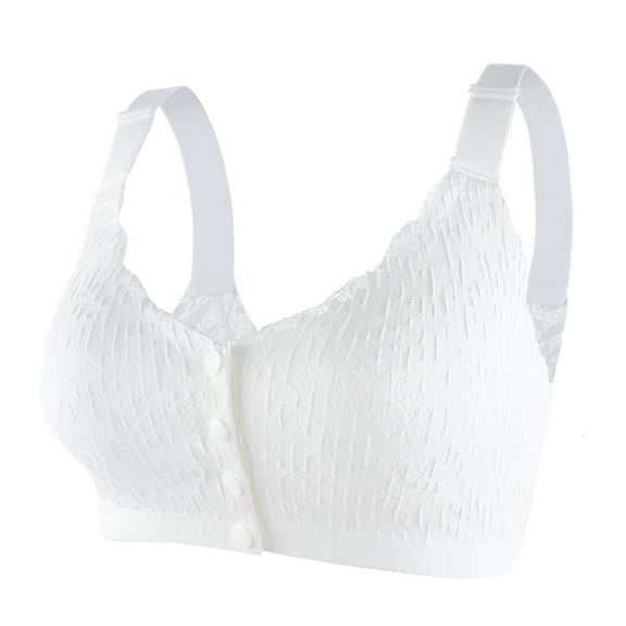 Sngxgn Women's Seamed Soft C up Wirefree Cotton Bra(White,XXL)