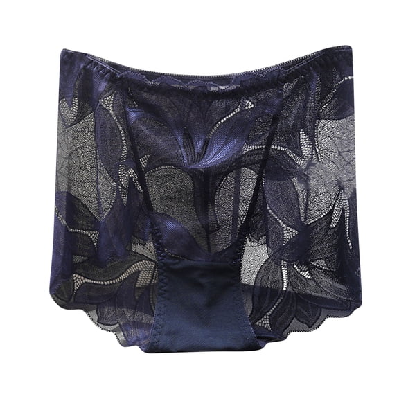 Sngxgn Women's Seamless Underwear Lace Panties invisible Underpants Panty for Womens(Dark Blue,L)