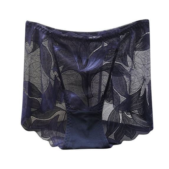 Sngxgn Women's Seamless Underwear Lace Panties invisible Underpants Panty for Womens(Dark Blue,L)