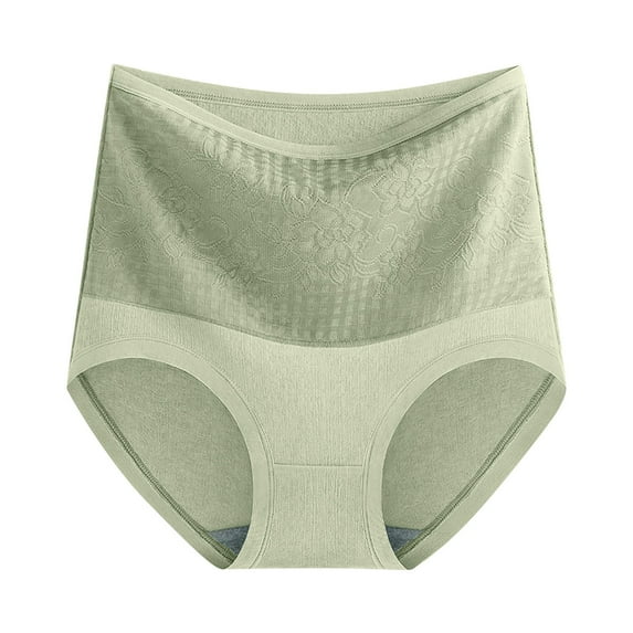 Sngxgn Women's Seamless Underwear Stretch Panties Silky Invisible Brief(Green,XL)