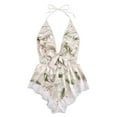 thumbnail image 1 of Sngxgn Women's Sexy Soft Lace Lingerie Set See Through Underwear Floral Lace Underwire Sheer Bra(White,M), 1 of 7