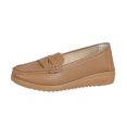 thumbnail image 1 of Sngxgn Women's Shoes Comfy Fashion Slip on Work Flats Casual Walking Shoes(Khaki,40), 1 of 8