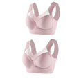 thumbnail image 1 of Sngxgn Women's Silky Soft Smoothing Wireless Bra(Pink,XXXXXL), 1 of 4