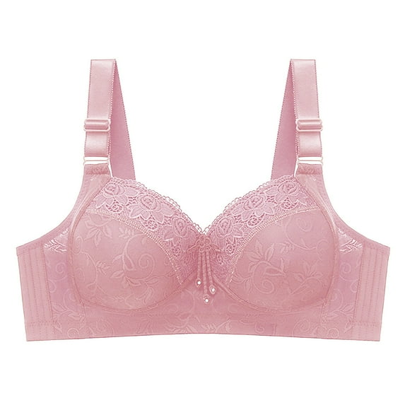 Sngxgn Women's Silky Soft Smoothing Wireless Bra(Rose Gold,38)