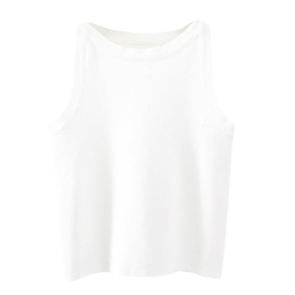 Sngxgn Women's Slim-Fit Knit V-Neck Layering Cami(White,One Size)